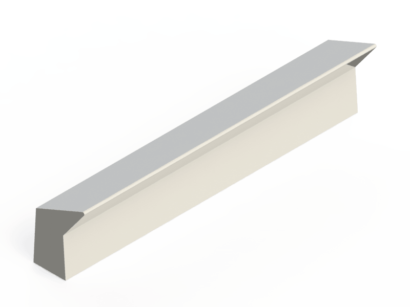 Perfil de Silicona P004-A - formato tipo Labiado - forma irregular