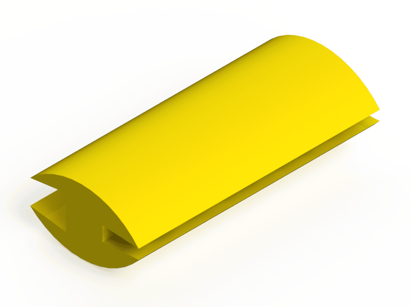 Perfil de Silicona P1008B - formato tipo Lampara - forma irregular