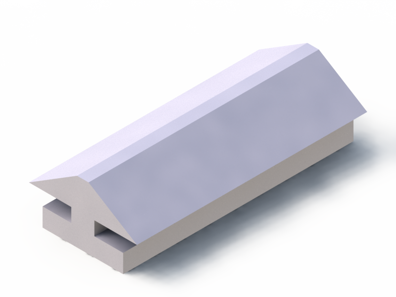 Perfil de Silicona P10161Q - formato tipo Lampara - forma irregular