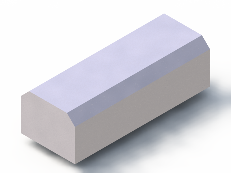 Perfil de Silicona P10320K - formato tipo Trapecio - forma irregular