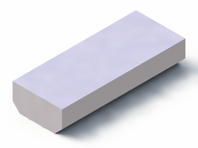 Perfil de Silicona P10320L - formato tipo Trapecio - forma irregular