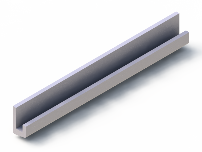 Perfil de Silicona P10566H - formato tipo U - forma irregular