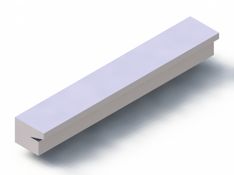 Perfil de Silicona P1059D - formato tipo Labiado - forma irregular