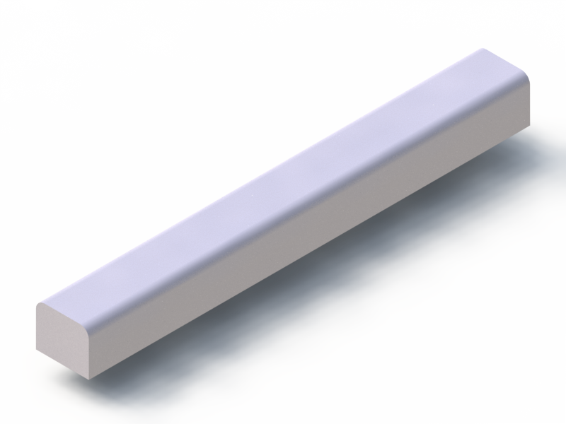 Perfil de Silicona P105HH - formato tipo D - forma irregular