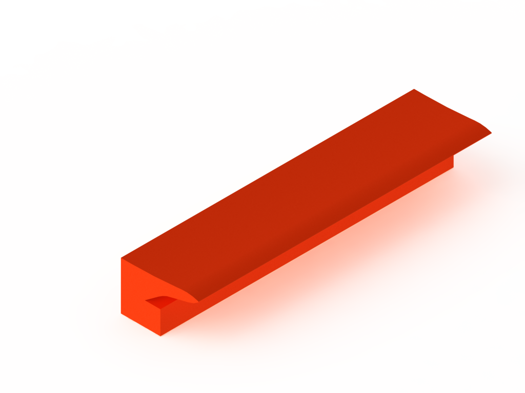 Perfil de Silicona P10682C - formato tipo Labiado - forma irregular