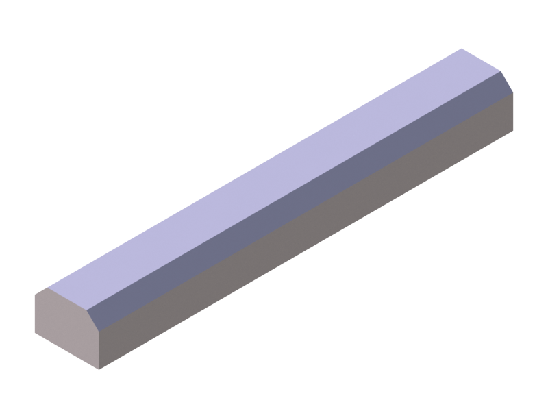 Perfil de Silicona P10822D - formato tipo Trapecio - forma irregular