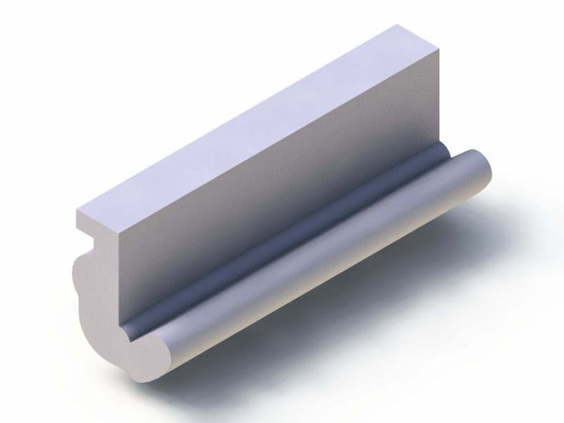 Perfil de Silicona P10822K - formato tipo L - forma irregular