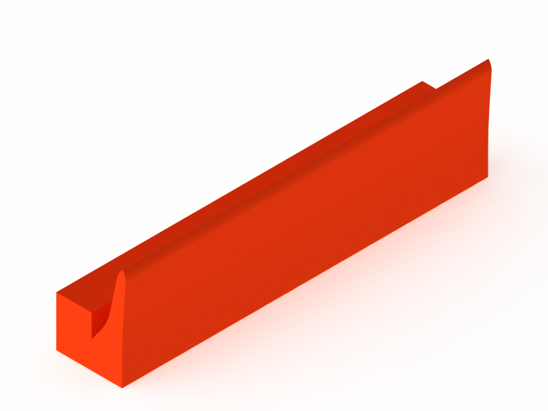 Perfil de Silicona P10899D - formato tipo Labiado - forma irregular