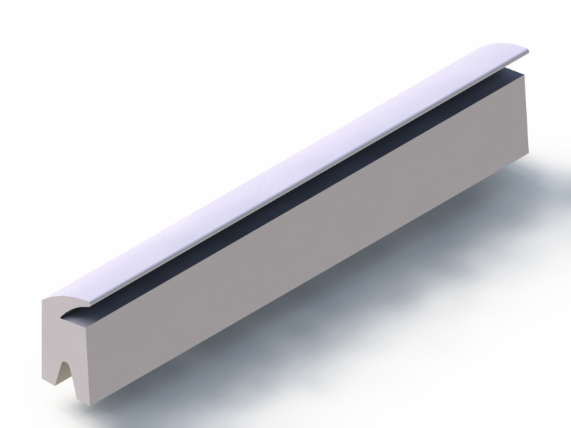 Perfil de Silicona P11185CX - formato tipo Labiado - forma irregular