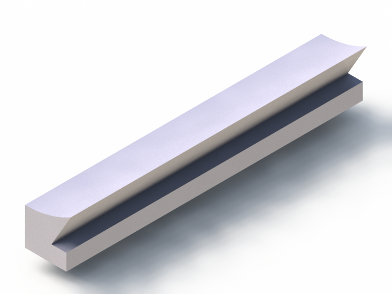 Perfil de Silicona P11185FA - formato tipo Labiado - forma irregular