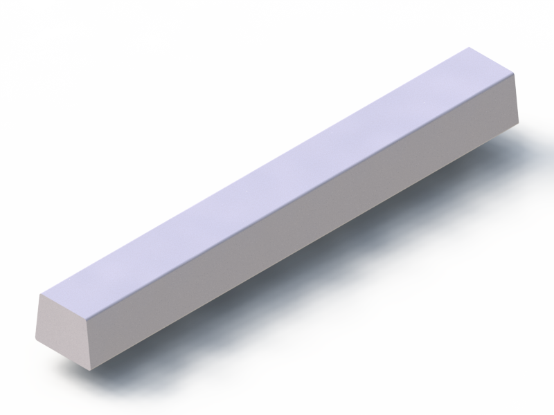 Perfil de Silicona P11185FM - formato tipo Trapecio - forma irregular