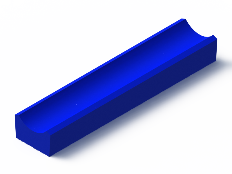 Perfil de Silicona P11185I - formato tipo Trapecio - forma irregular