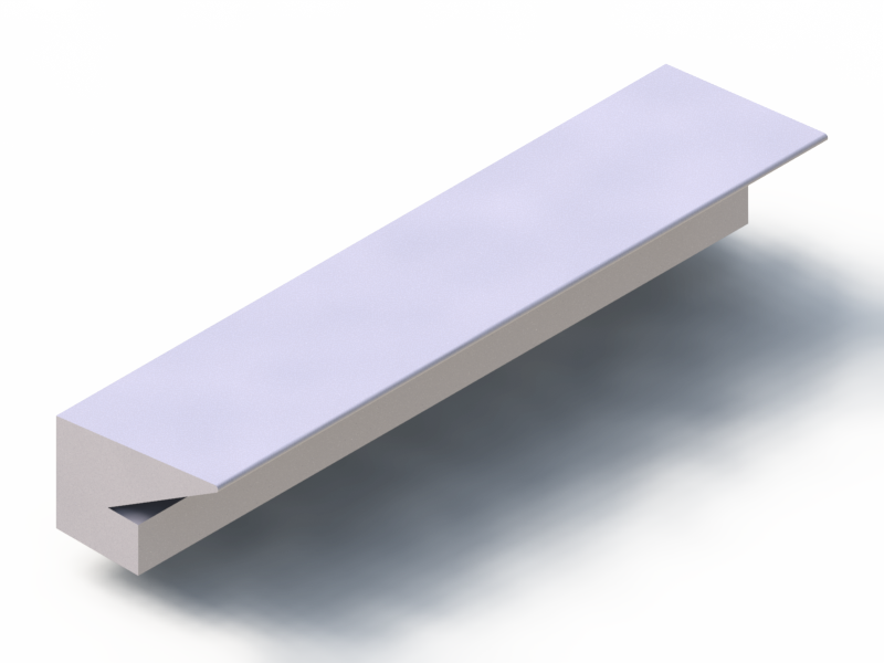 Perfil de Silicona P11185V - formato tipo Labiado - forma irregular