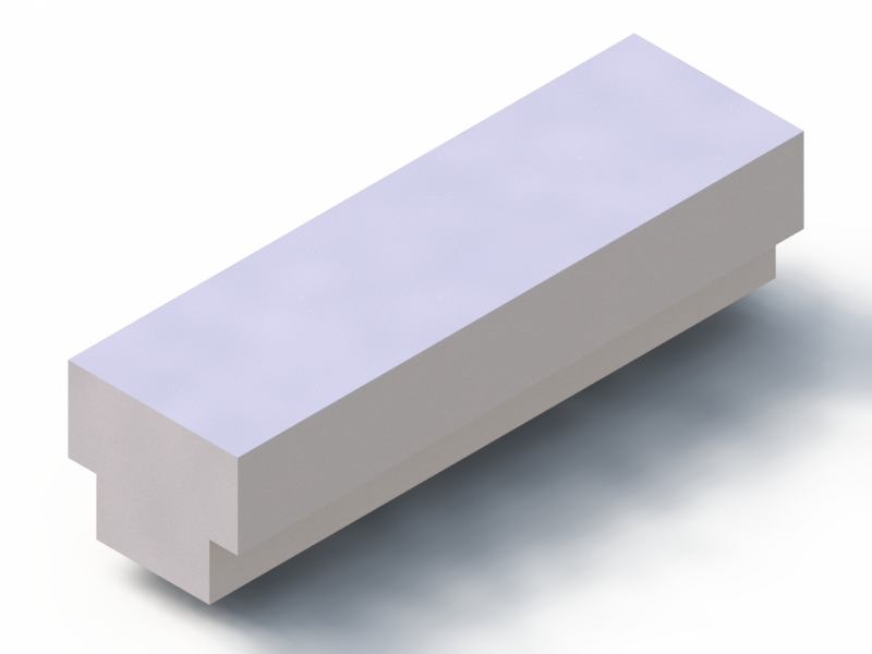 Perfil de Silicona P11238E - formato tipo T - forma irregular