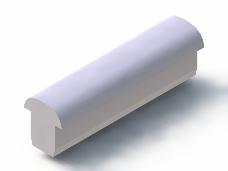 Perfil de Silicona P1152FV - formato tipo T - forma irregular