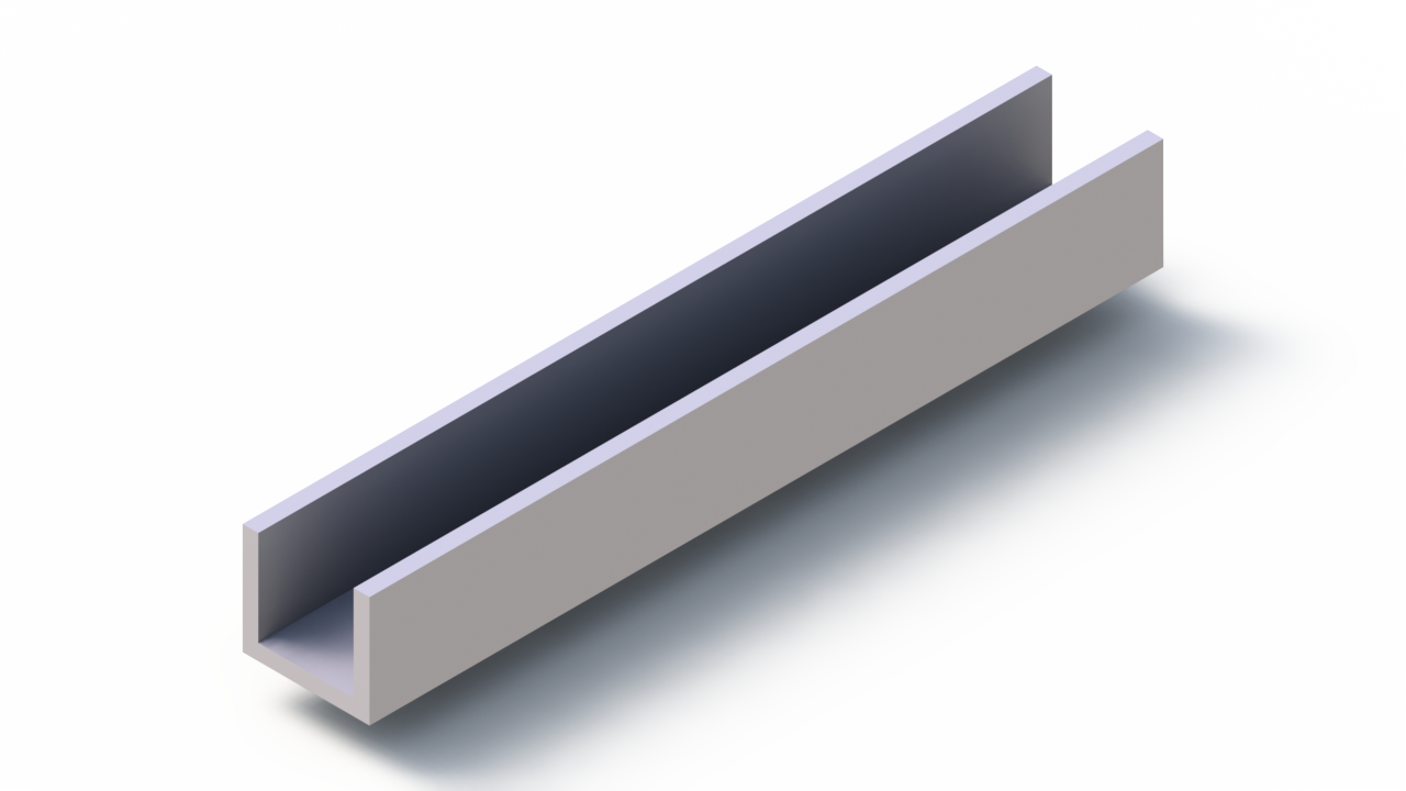 Perfil de Silicona P1152GY - formato tipo U - forma irregular