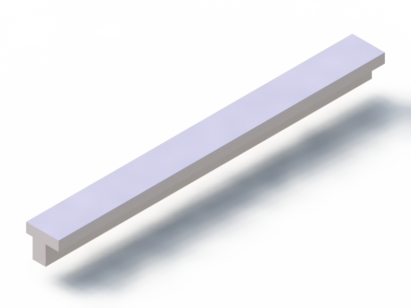 Perfil de Silicona P1152S - formato tipo T - forma irregular