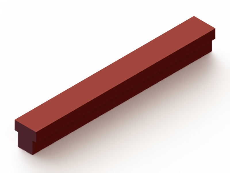 Perfil de Silicona P1228BI - formato tipo T - forma irregular