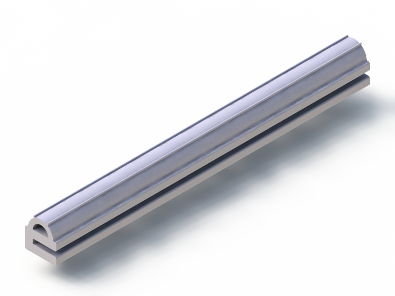 Perfil de Silicona P1228DV - formato tipo e - forma irregular