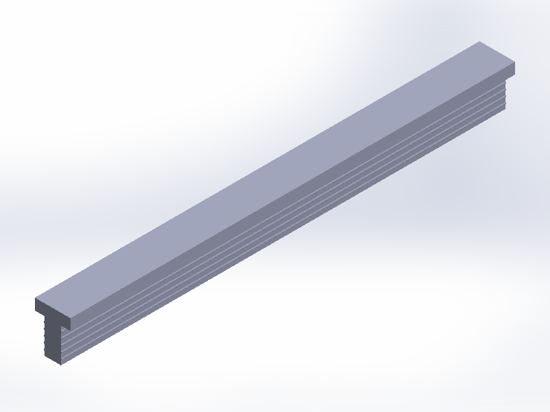 Perfil de Silicona P1228E - formato tipo T - forma irregular