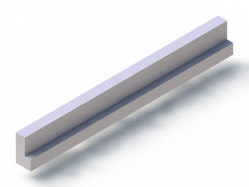 Perfil de Silicona P1228EF - formato tipo L - forma irregular