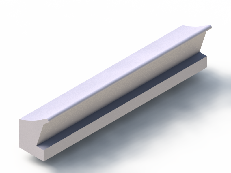 Perfil de Silicona P1228EJ - formato tipo Labiado - forma irregular