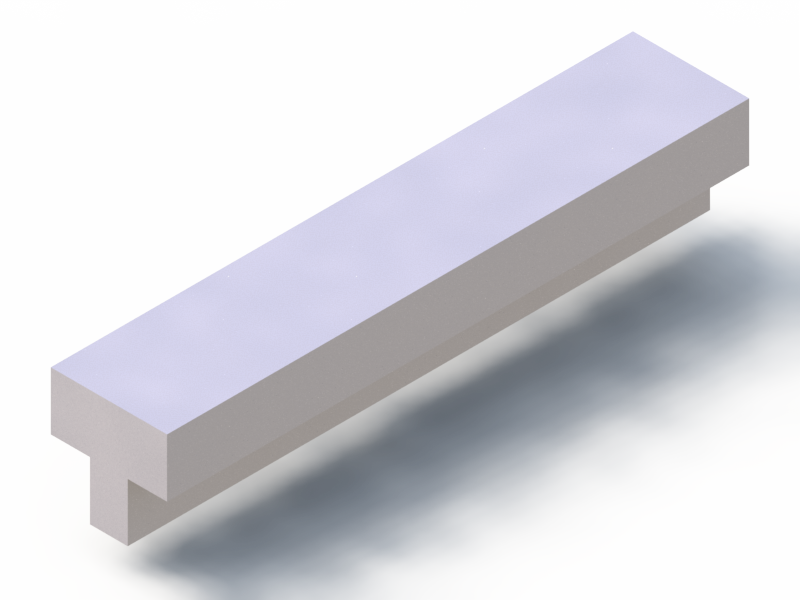 Perfil de Silicona P1228FD - formato tipo T - forma irregular