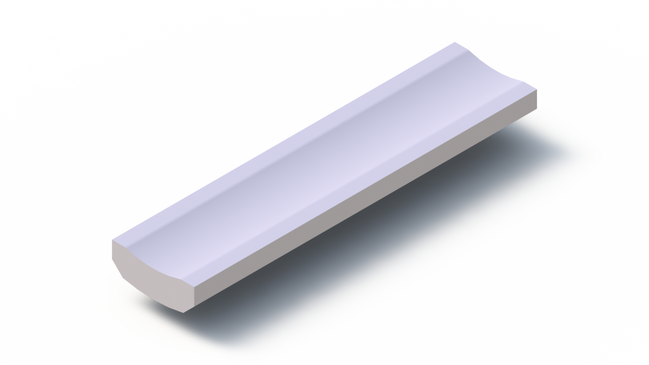 Perfil de Silicona P1228GE - formato tipo U - forma irregular