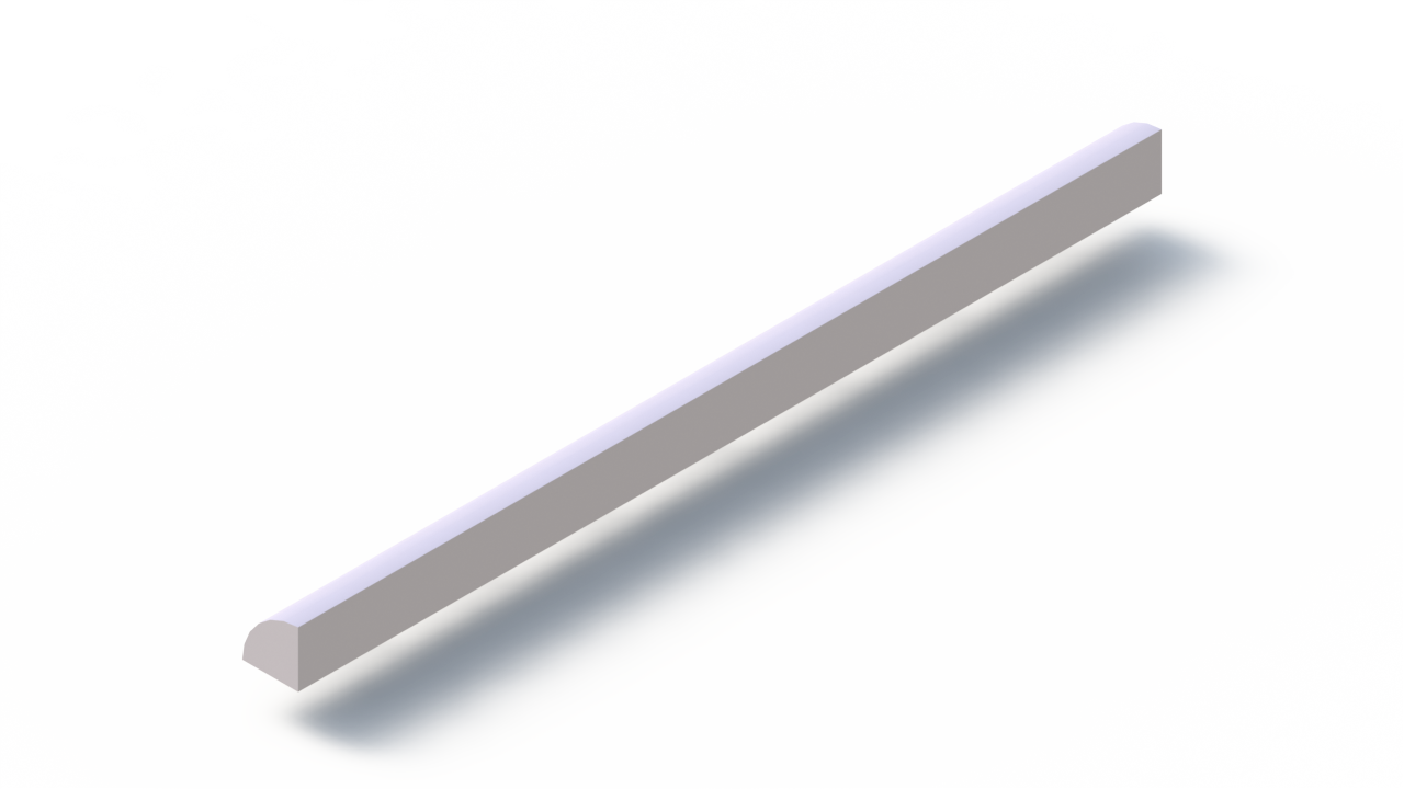 Perfil de Silicona P1228GU - formato tipo D - forma irregular