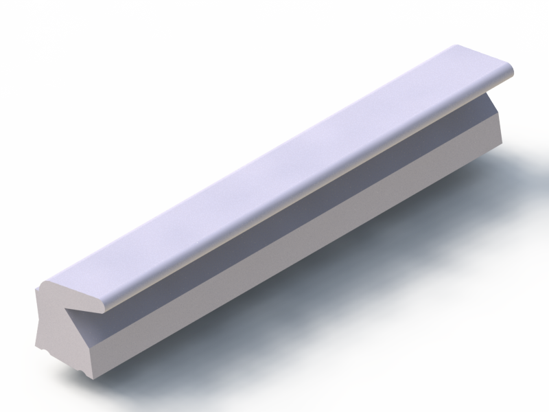 Perfil de Silicona P1238 - formato tipo Labiado - forma irregular