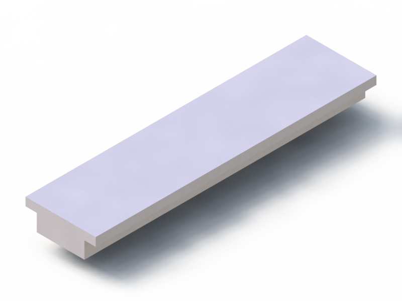 Perfil de Silicona P1270AB - formato tipo T - forma irregular