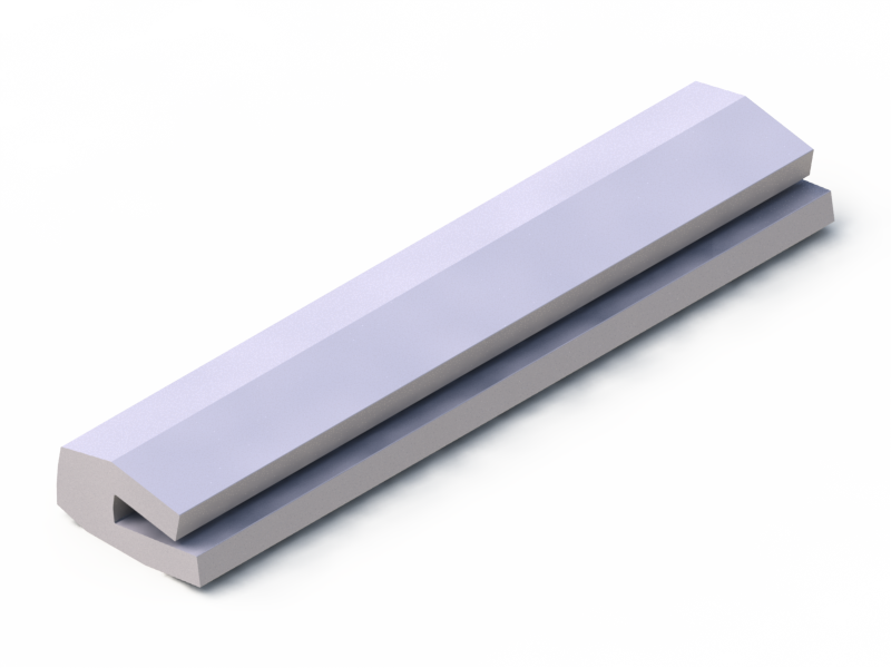 Perfil de Silicona P1539AK - formato tipo U - forma irregular