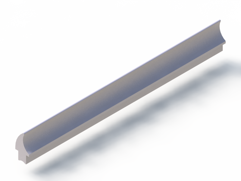 Perfil de Silicona P1539B - formato tipo Labiado - forma irregular