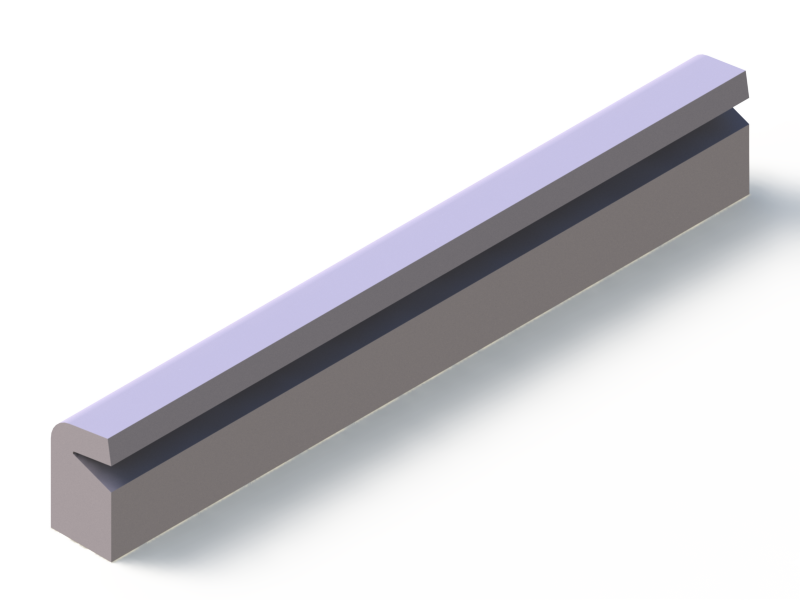 Perfil de Silicona P1633A - formato tipo Labiado - forma irregular