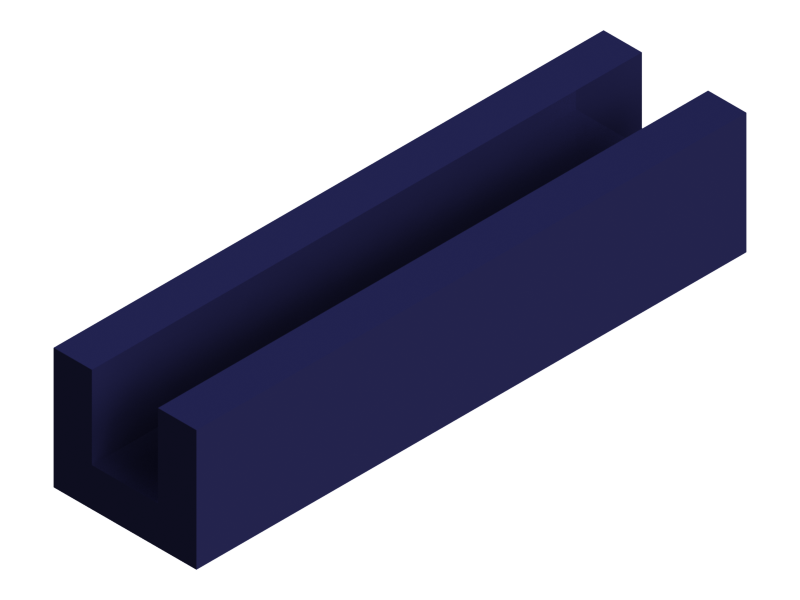 Perfil de Silicona P1667H - formato tipo U - forma irregular