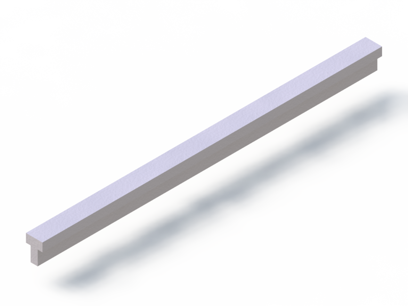 Perfil de Silicona P1749G - formato tipo T - forma irregular