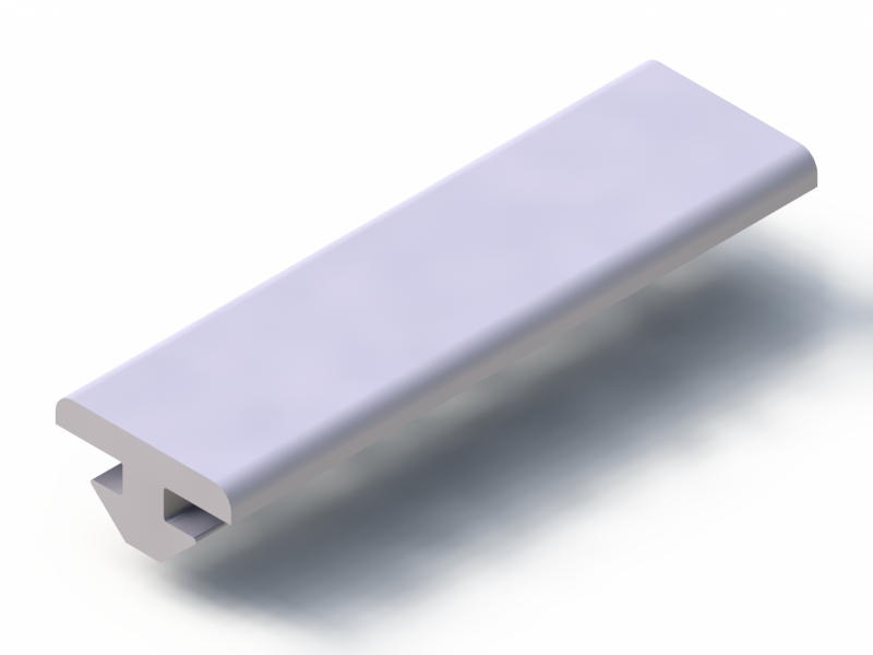 Perfil de Silicona P1749K - formato tipo T - forma irregular