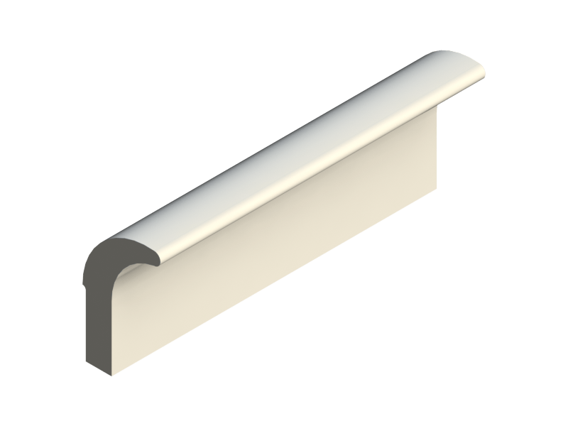 Perfil de Silicona P1750 - formato tipo Labiado - forma irregular