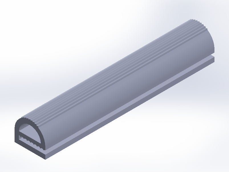 Perfil de Silicona P175H - formato tipo e - forma irregular