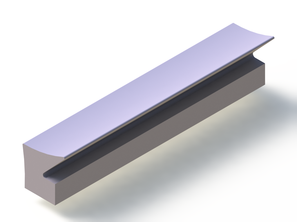 Perfil de Silicona P1794D - formato tipo Labiado - forma irregular