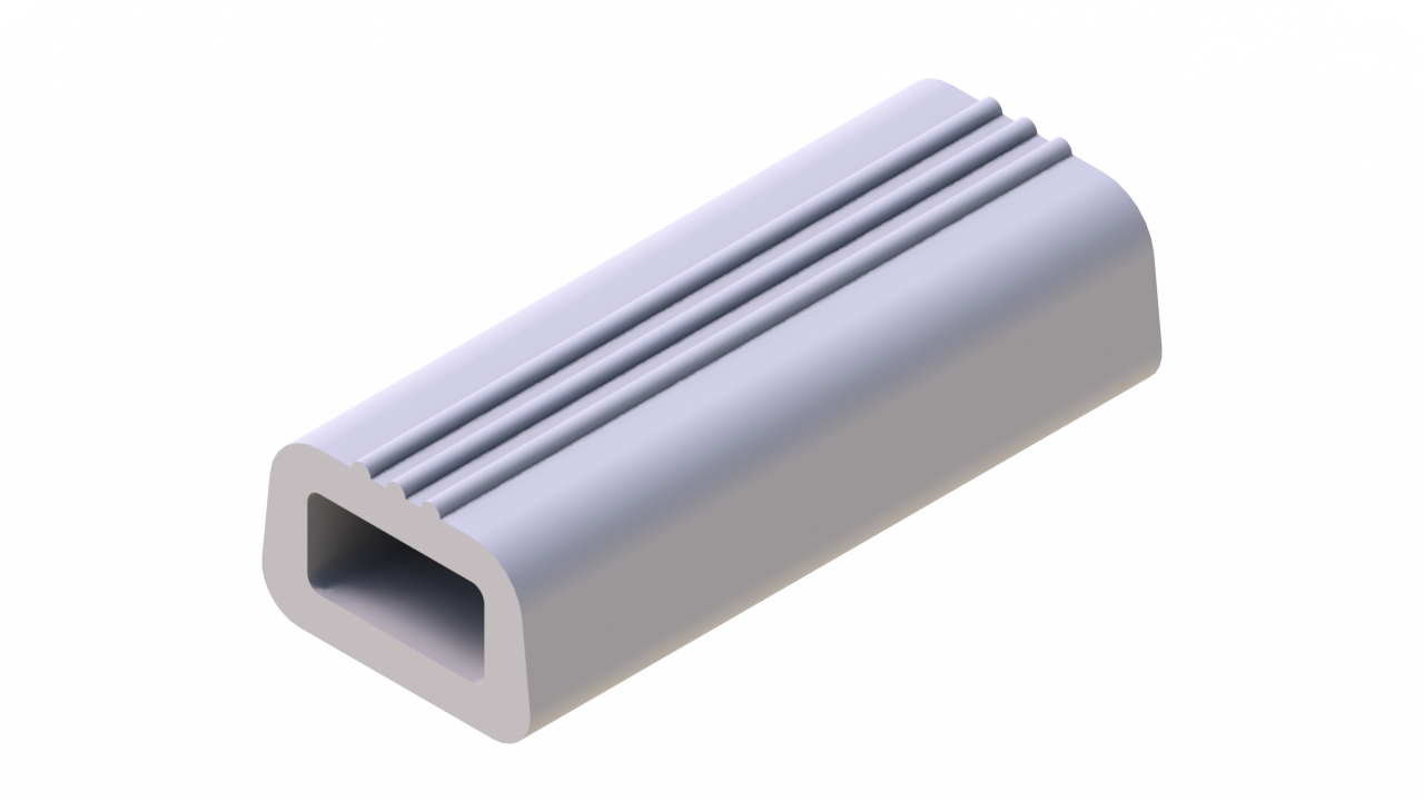 Perfil de Silicona P1831AC - formato tipo D - forma irregular