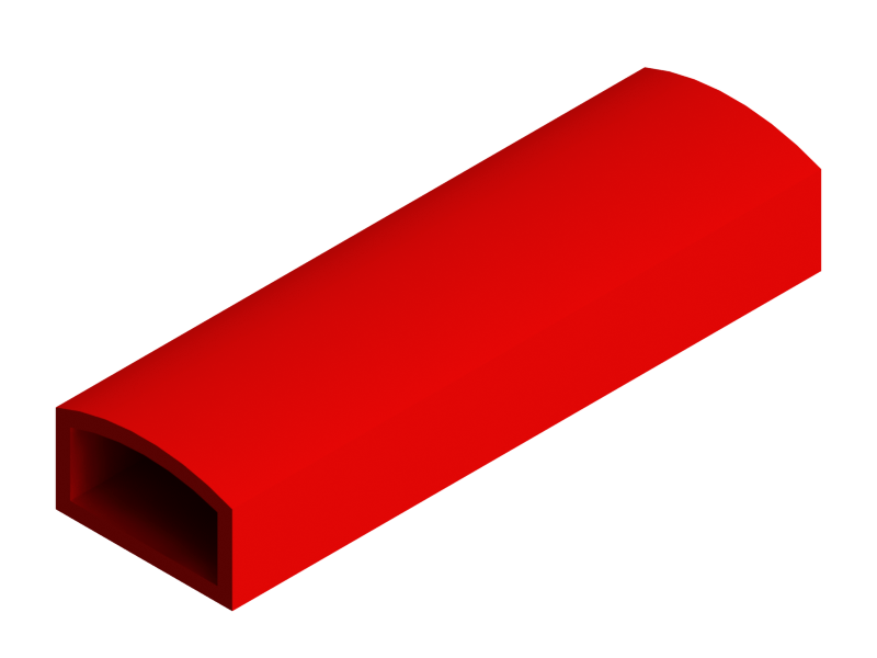 Perfil de Silicona P1895B - formato tipo D - forma irregular