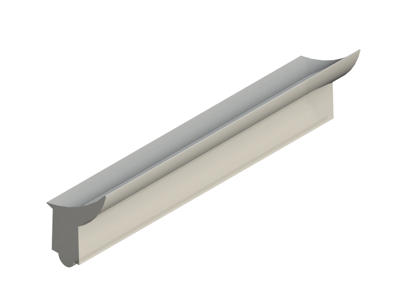 Perfil de Silicona P1897 - formato tipo Labiado - forma irregular