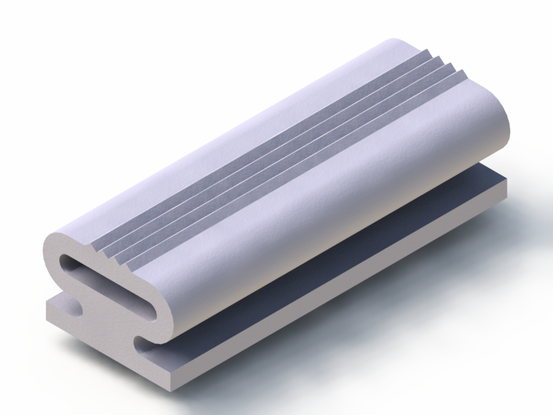 Perfil de Silicona P1904CP - formato tipo Lampara - forma irregular