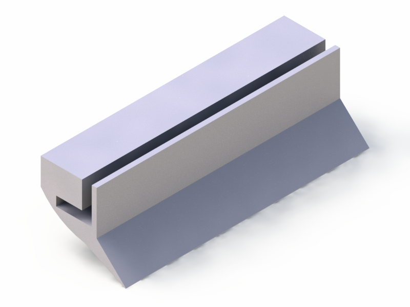 Perfil de Silicona P1904G - formato tipo Labiado - forma irregular