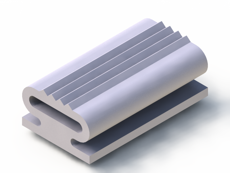 Perfil de Silicona P1904GO - formato tipo Lampara - forma irregular