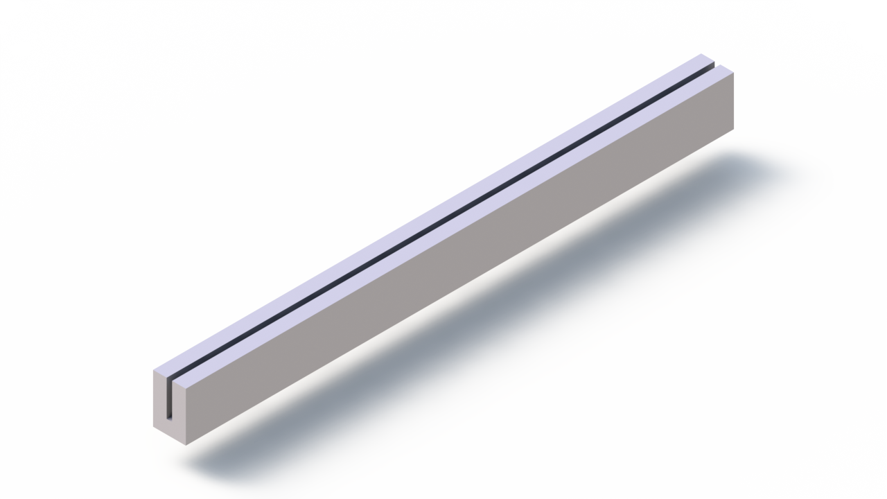 Perfil de Silicona P1904HL - formato tipo U - forma irregular