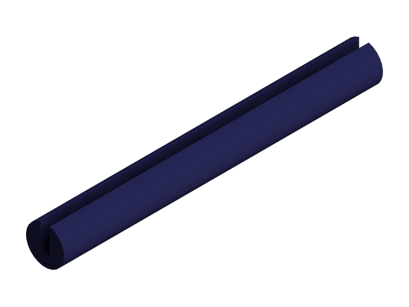 Perfil de Silicona P2039B - formato tipo U - forma irregular