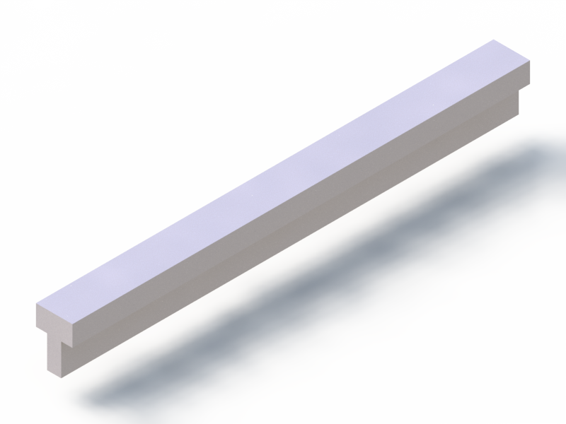 Perfil de Silicona P2055AP - formato tipo T - forma irregular