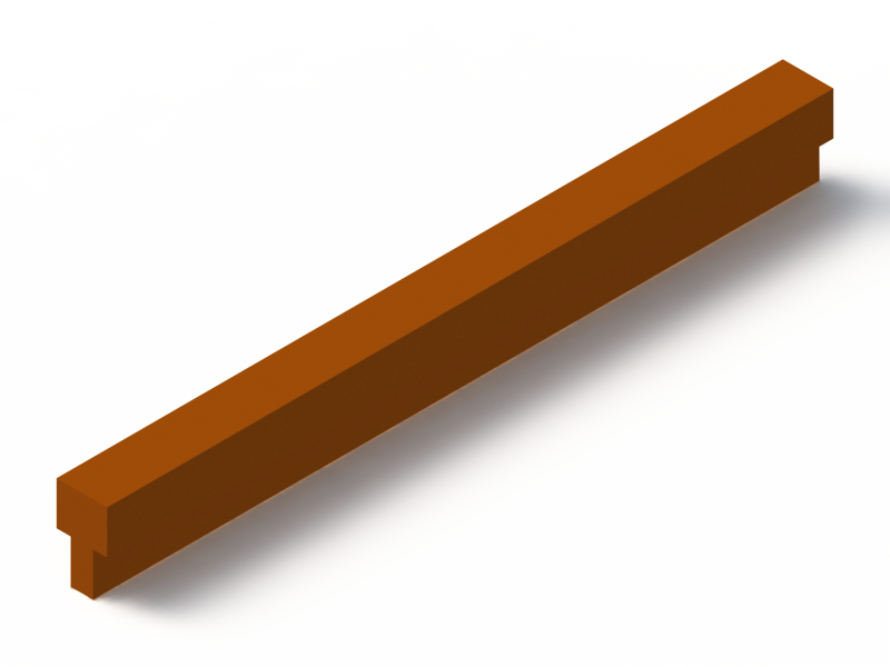 Perfil de Silicona P2055N - formato tipo T - forma irregular